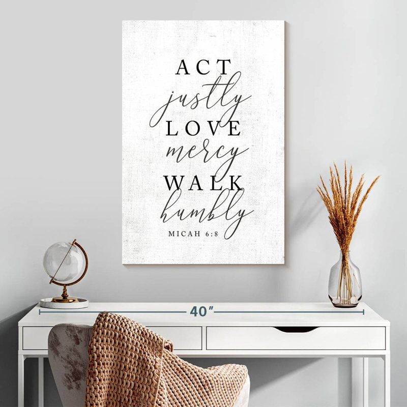 Act Justly, 30" H x 20" W