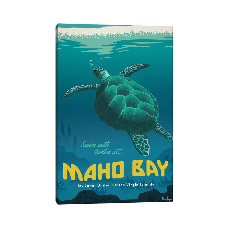 Maho Bay 1 Piece Wrapped Canvas Painting, 152.5 cm H x 101.5 cm W