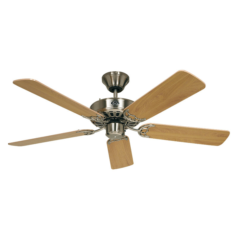 Boutwell 103cm Ceiling Fan, Brushed Chrome / Steamed Beech
