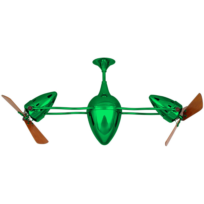 48" Ar Ruthiane 3 Blade Ceiling Fan, Esmeralda