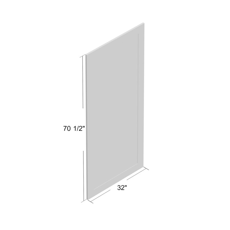 Geyer Flat Mirror, 70.5" H x 32" W, Satin White