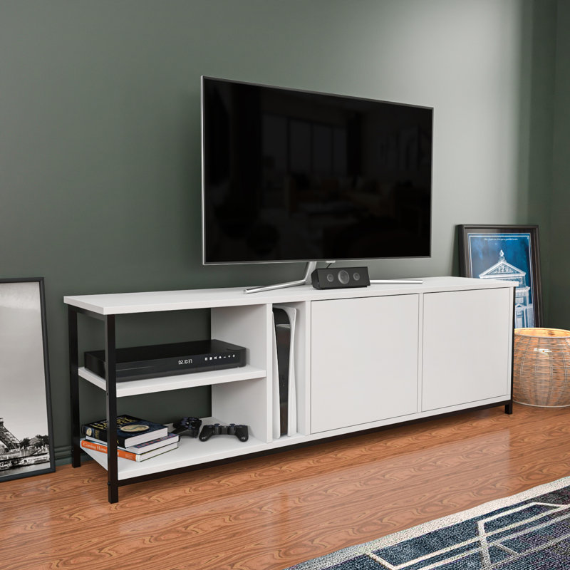 Primrose TV Stand for TVs up to 70", Black/White