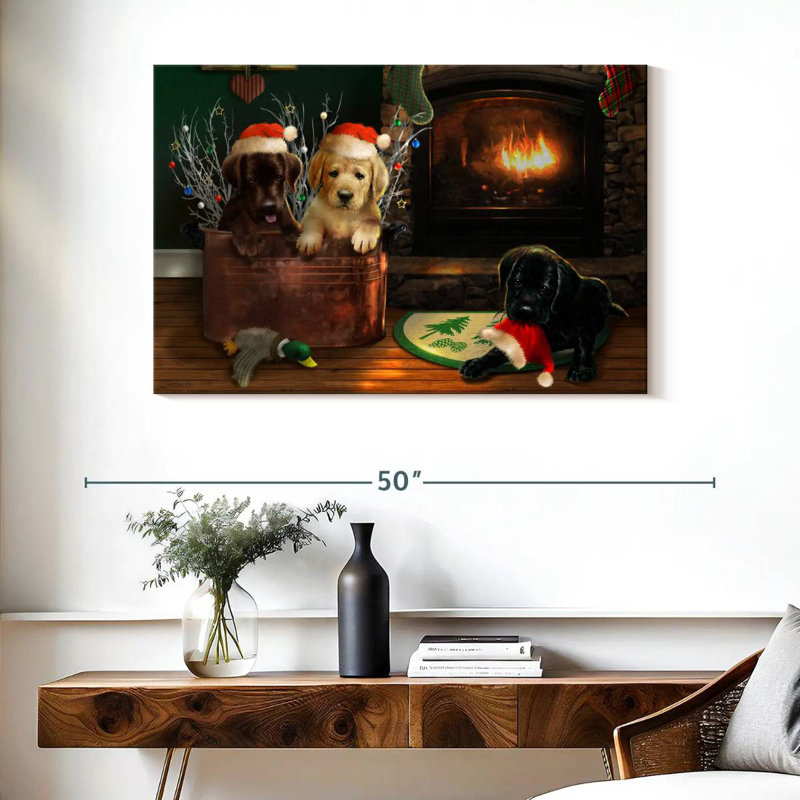 Trio Brampt Fireside Lab, H 26 po x l 39 po