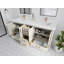 Boston 72 po X P 22 po De salle de bain double en albâtre Quartz gris perle