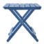Table pliante d'extérieur en bois massif - bleu, pour patio, jardin bleu, portable, cour arrière, balcon