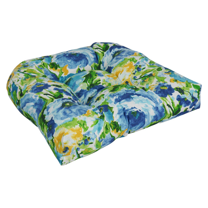 Outdoor 3.5'' Dining Chair Seat Cushion, Light Blue