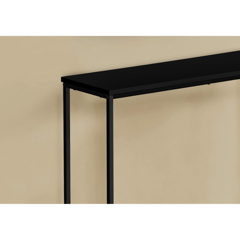 Stratifié noir peu encombrant Table basse en métal, moderne et contemporain pour vestibule / salon