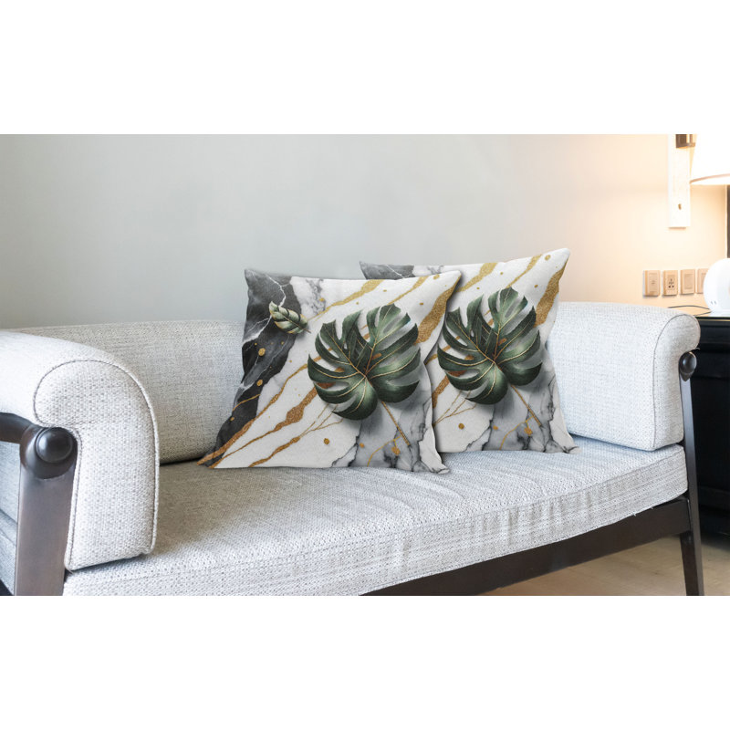 Fabric Reversible Throw Pillow, 16"H x 36"W, Rectangle 