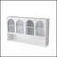 Armoire murale en verre blanche à quatre portes avec rangement organisé de 47,25 pouces pour une gestion moderne et efficace de la maison-724236206