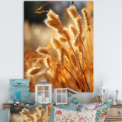 Golden Meadow Grass sur toile