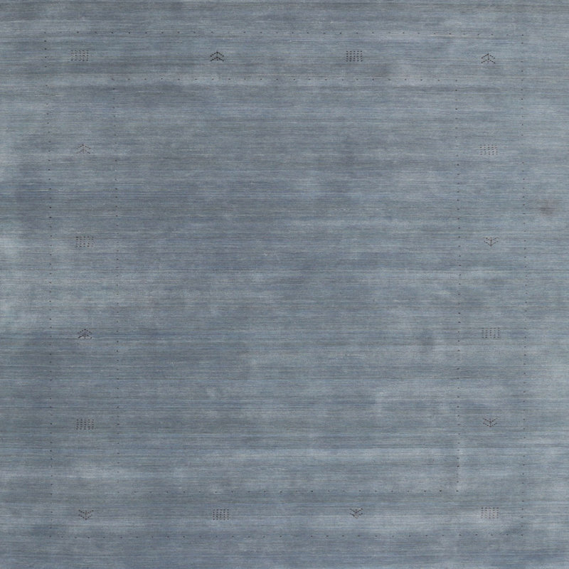 Tapis contemporain noir, Carré 8 pi