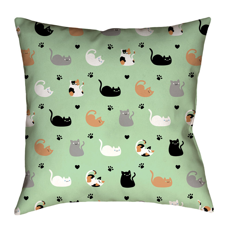 Housse de coussin Katelyn Elizabeth, 26 po x 26 po, Sergé de coton, Vert clair