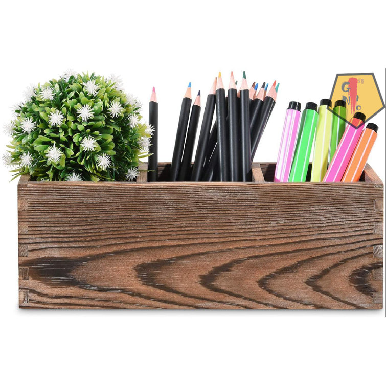 Faddare Cactus Pen Holder, Cactus Pen Pencil Container Desktop Supplies,  Office School Stationery Desk Organizer Storage Box, Makeup Brush Holder  for