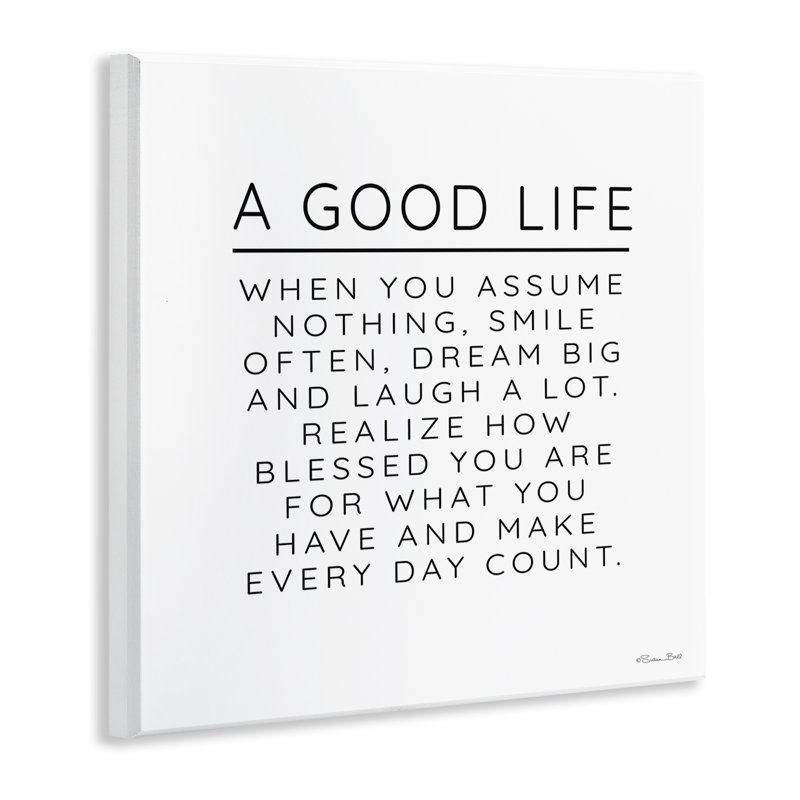 Plaque murale «A Good Life Blessings», conception par Susan Ball