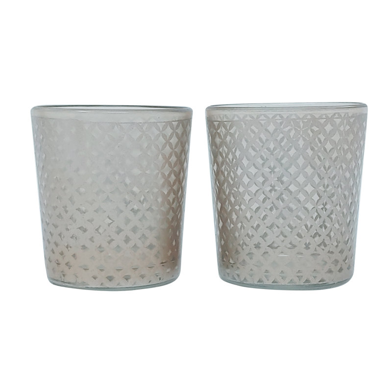 Porte-votive en verre à treillis, Brun