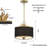 Kiarra 3 - Light Natural Brushed Brass Drum Pendant