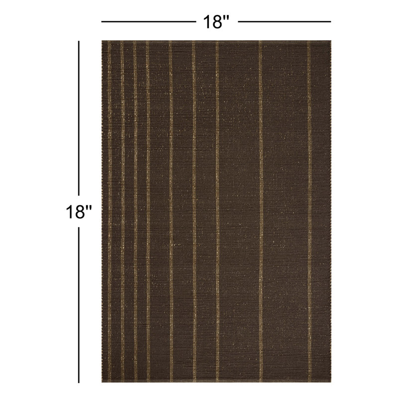 Leanne Ford x Loloi Weatherstaff Espresso / Natural Area Rug, Square 1'6"