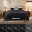 Ensembles d'édredon pour grand lit - 3 pièces de literie en molleton noir moelleux, esthétique rayée confortable pour les chambres modernes et les chambres d'amis, décoration intérieure de luxe toutes saisons-105492178-110437410