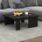 Modern Minimalist Coffee Table Set, Modular Splicing Design & Multifunctional Combination, Rectangle Wooden Center Table-33473492