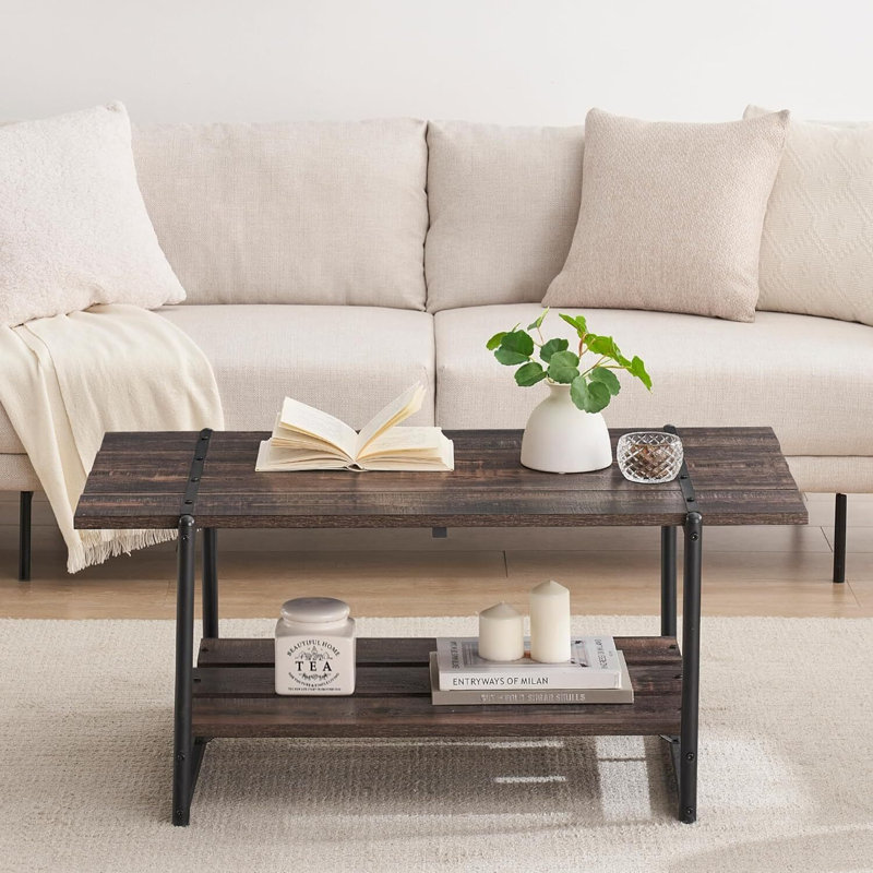 Gulnaaz Single Coffee Table, Dark Oak