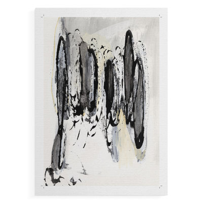 Grey Scribbles I -Canvas Print Only - NOT FRAMED