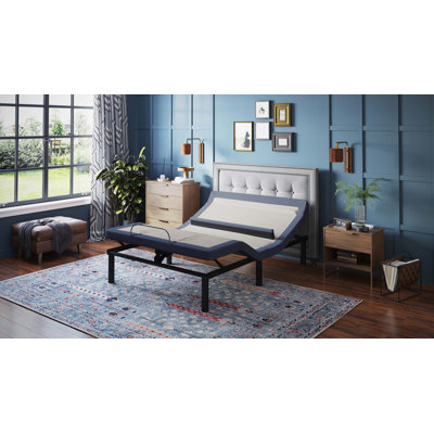 Adjustable Bed Base With Head/Foot Tilt And Lumbar Position Adjustment