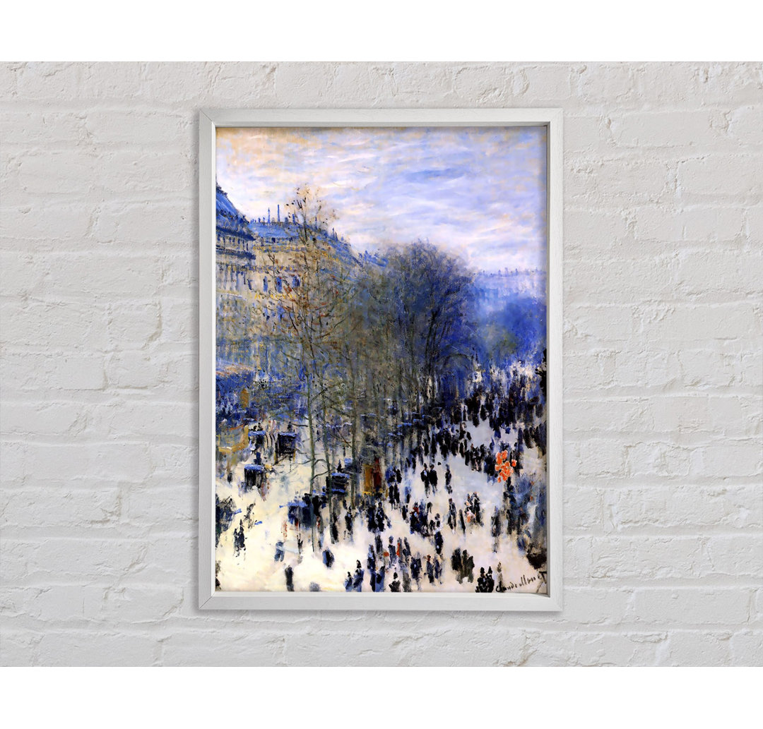 Boulevard Des Capucines von Claude Monet - Einzelbildrahmen Kunstdrucke auf Leinwand