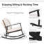 4-piece Patio Conversation Set With Rocking Chairs And Storage Coffee Table For Backyard