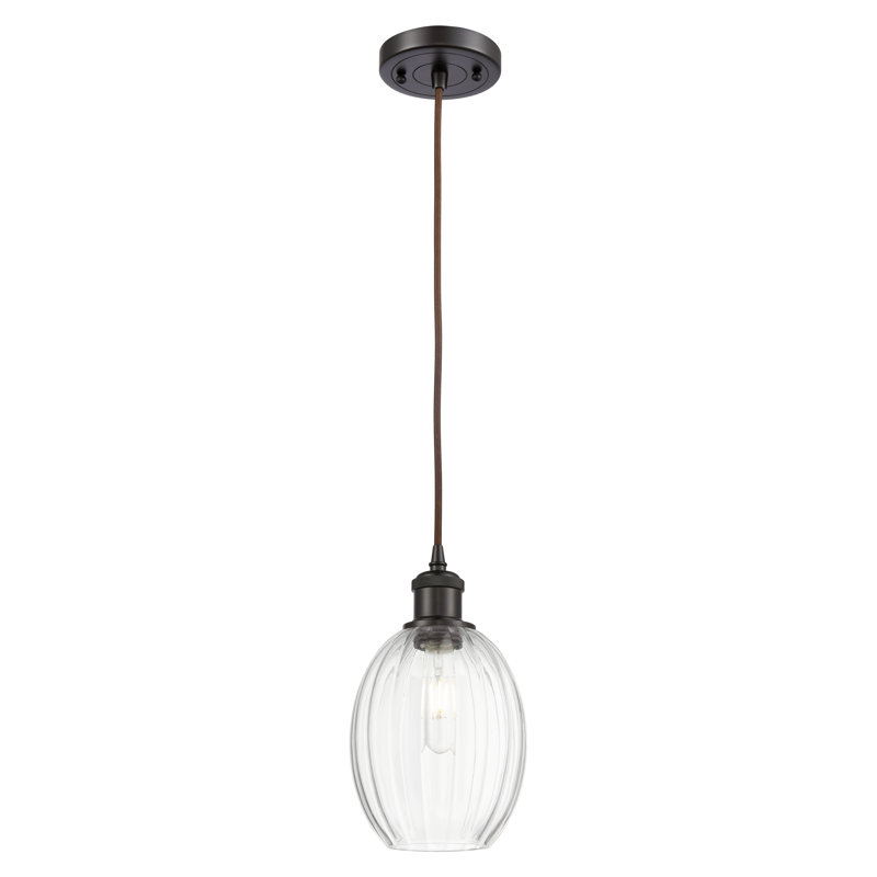 Mini-luminaire suspendu à cordon 1 ampoule Ballston - Alyette, Clair, Bronze frotté à l'huile