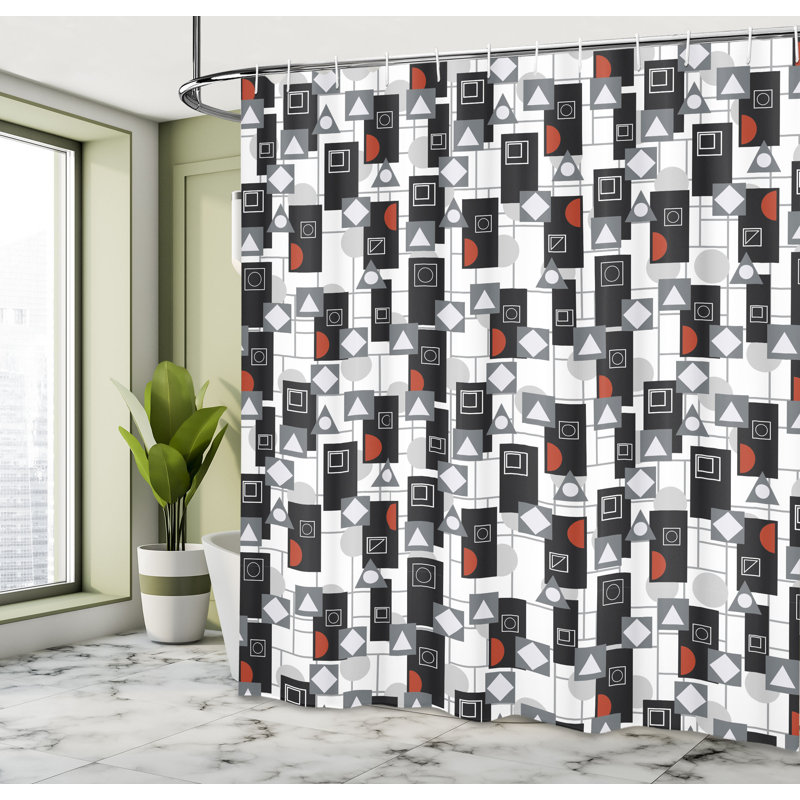 Shower Curtain with Hooks Included, 84"H x 69"W