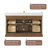 Friedliese 60" Single Bath Vanity with Silk White Quartz Stone Top-1476139660