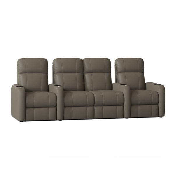 Latitude Run® Upholstered Home Theater Seating with Cup Holder ...