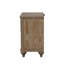 Simple Contemporary 1Pc Nightstand Rustic Veneer Solid Wood Bedside Table W USB-A And USB-C