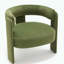 Fauteuil simple en velours - Pieds en bois - Pieds réglables-416252438