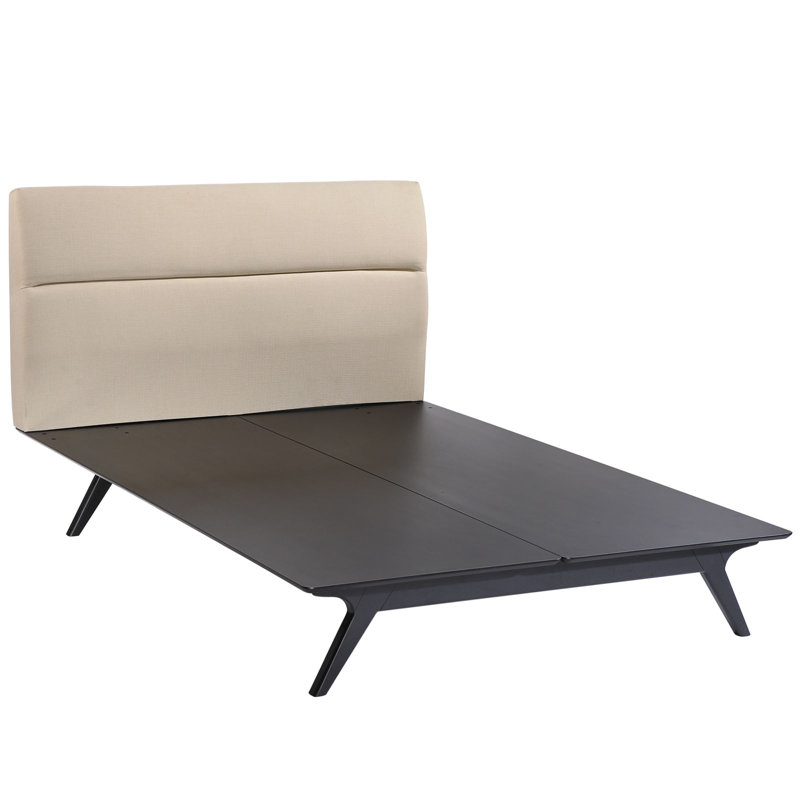 Structure de lit Modway Addison, Beige noir, Grand