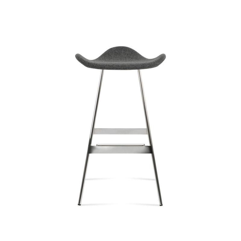 Tabouret Falcon Balat, Gris foncé W., Chrome chrome