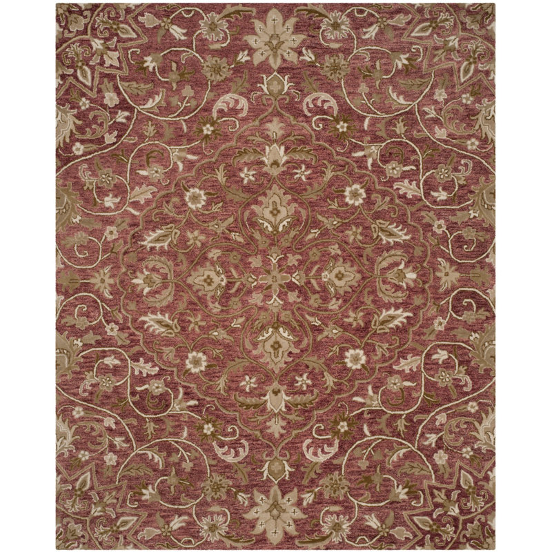 Pooler Hand Tufted Wool Oriental Rug, Rectangle 6' x 9'