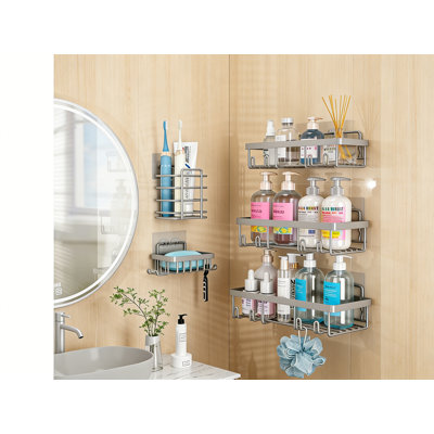 5 Pack Shower Caddy Organizer Rack Shelf For Inside Shower