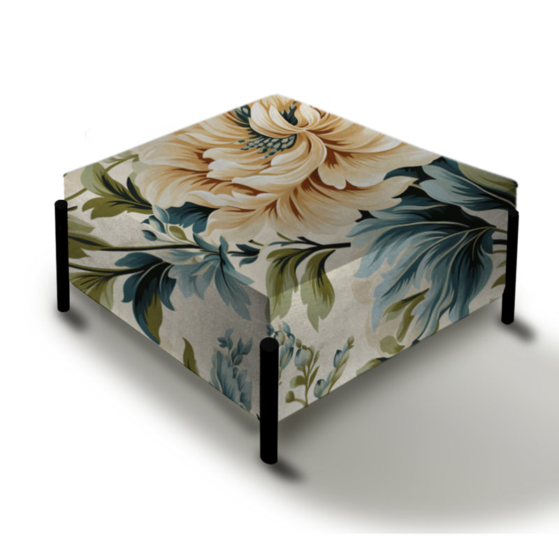 Doggett Hallee - Grand repose-pieds carré damassé