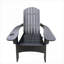 Fauteuil Adirondack en bois massif, siège de patio intérieur extérieur, noir profond, trou de parasol intégré-988505389