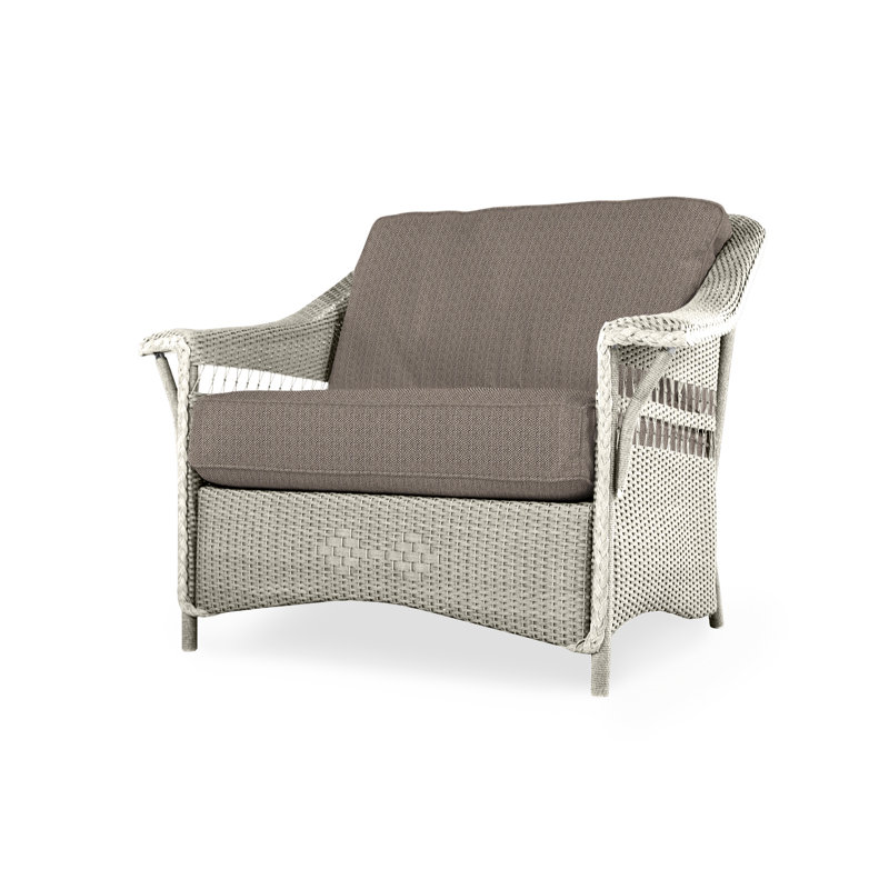Nantucket Outdoor Lounge Chair, Delicate Botanical Slate, Linen