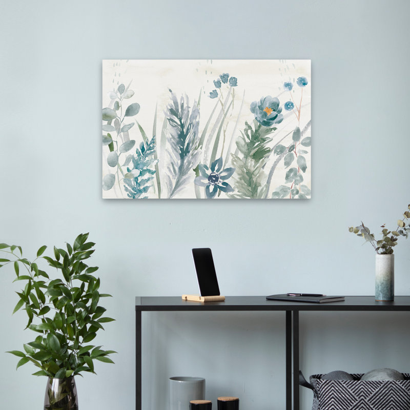 Boho Garden I No Butterflies Blue Bohemian, H 24 po x l 16 po