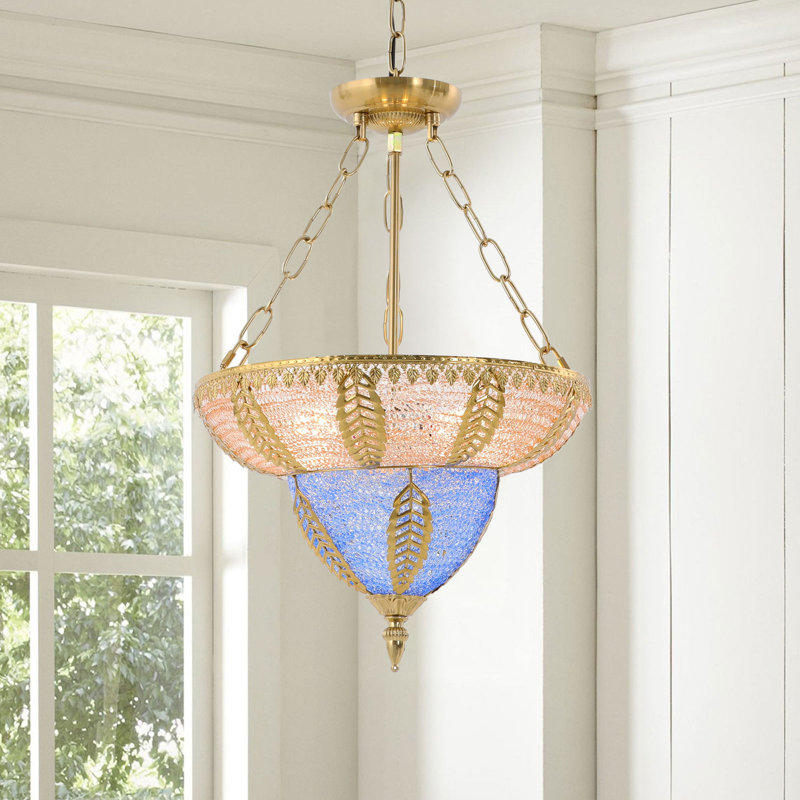 Luminaire suspendu de style bohémien, réglable en hauteur, multicolore