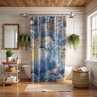 Dawn's Icy Touch - Premium Shower Curtain