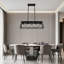 Lustre linéaire noir mat 32 lumières à 5 lumières 32 po, ferme moderne en métal-1490773412