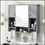 Armoire de rangement murale moderne pour salle de bain (89 x 71 cm) avec miroir et porte-serviettes, alliant style et fonctionnalité pour une organisation optimale.-134679275