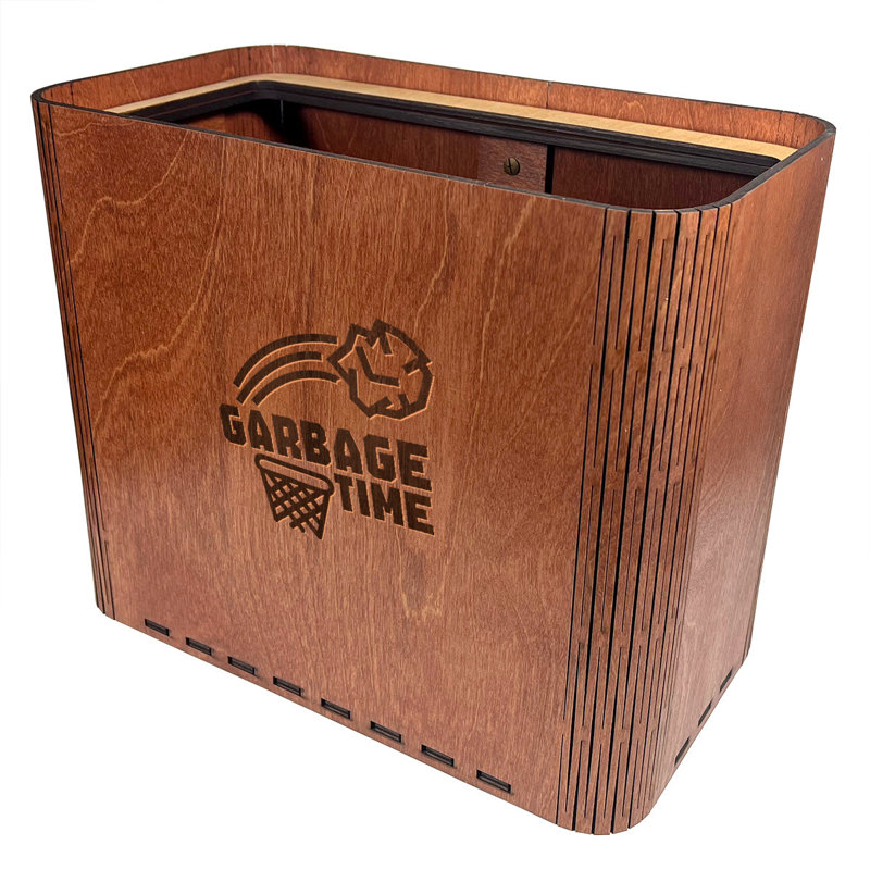 Slim Trash Can - "Garbage Time" - Poubelle en bois