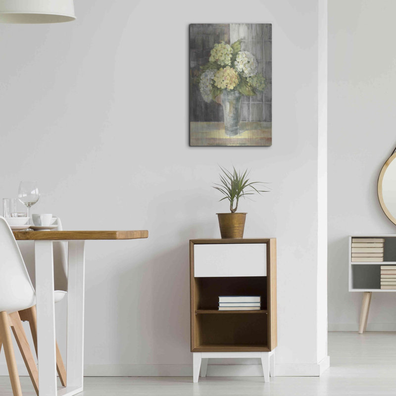 «Yellow Hydrangea Gray» par Carol Rowan, H 24 po x l 16 po