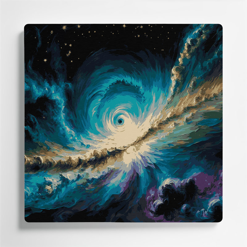 Art mural en métal «Space Cats Eye», H 12 po x l 12 po