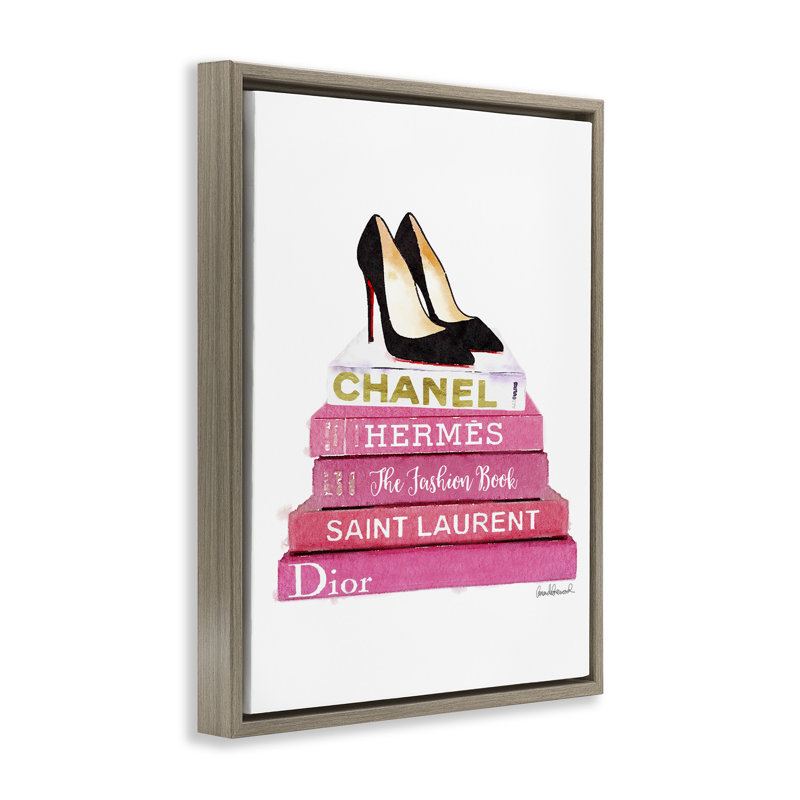 Art mural sur toile Glam Pink Fashion, H 31 po x l 25 po